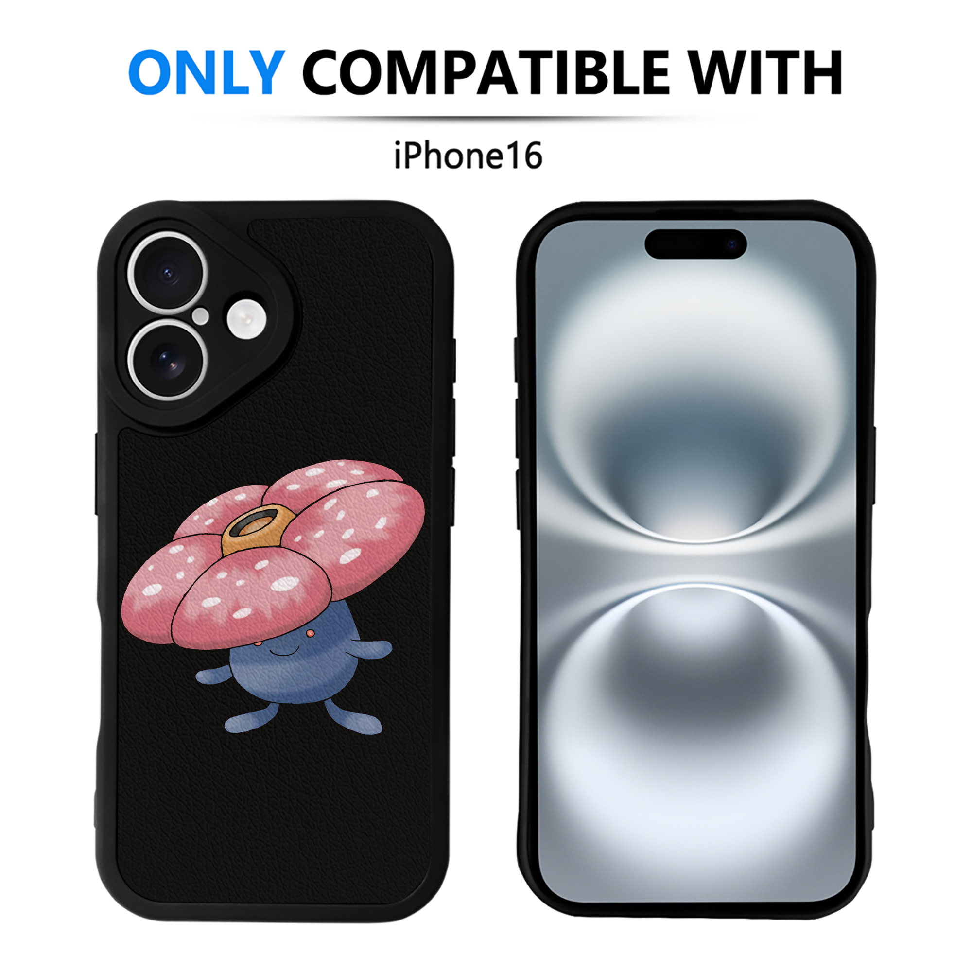 （画像用） ポケットモンスター Pokémon 【iPhone 16シリーズ対応】シリコンスマホケース（レザー調） 材質：シリコン